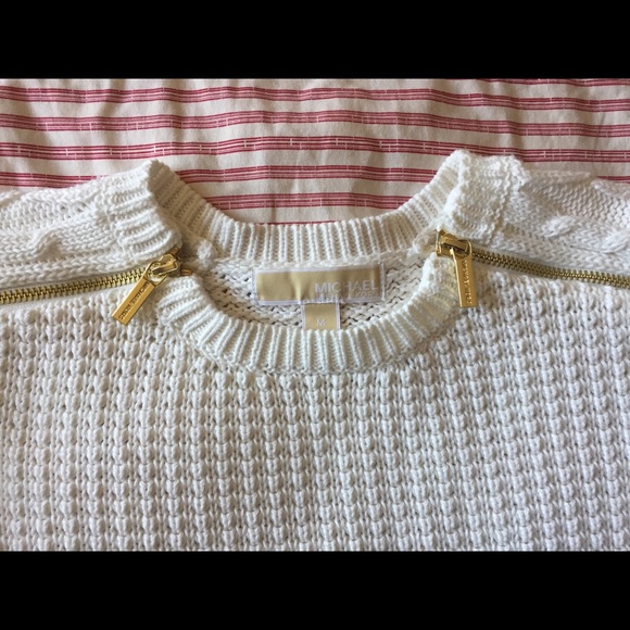 Michael Kors White Knit Crewneck Sweater - Picture 3 of 7